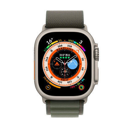 Nylon Loop Watch Band For Apple Watch 46mm / 49mm / 45mm / 44mm(Green) - Watch Bands by PMC Jewellery | Online Shopping South Africa | PMC Jewellery | Buy Now Pay Later Mobicred
