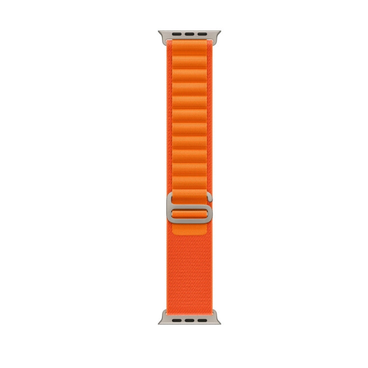 Nylon Loop Watch Band For Apple Watch 46mm / 49mm / 45mm / 44mm(Orange) - Watch Bands by PMC Jewellery | Online Shopping South Africa | PMC Jewellery | Buy Now Pay Later Mobicred