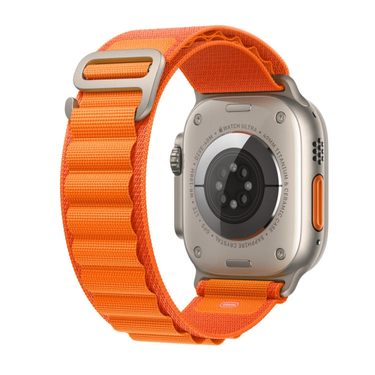 Nylon Loop Watch Band For Apple Watch 46mm / 49mm / 45mm / 44mm(Orange) - Watch Bands by PMC Jewellery | Online Shopping South Africa | PMC Jewellery | Buy Now Pay Later Mobicred
