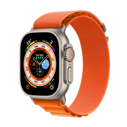 Nylon Loop Watch Band For Apple Watch 46mm / 49mm / 45mm / 44mm(Orange) - Watch Bands by PMC Jewellery | Online Shopping South Africa | PMC Jewellery | Buy Now Pay Later Mobicred