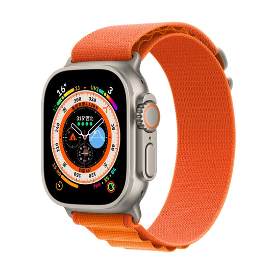 Nylon Loop Watch Band For Apple Watch 46mm / 49mm / 45mm / 44mm(Orange) - Watch Bands by PMC Jewellery | Online Shopping South Africa | PMC Jewellery | Buy Now Pay Later Mobicred
