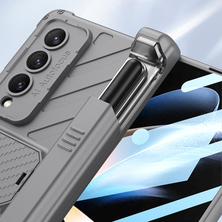 For Samsung Galaxy Z Fold4 GKK Integrated Magnetic Armor Flip Phone Case With Pen Box(Champagne Gold) - free shipping - PMC TechLife - Order now!