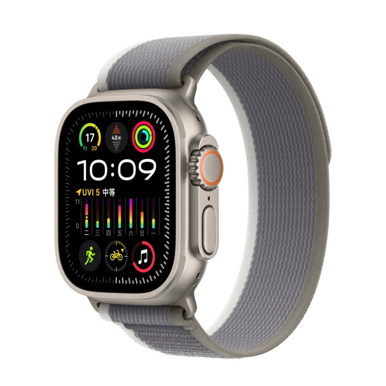 Nylon Watch Band For Apple Watch 46mm / 49mm / 45mm / 44mm (Grey Green) - Watch Bands by PMC TechLife | Online Shopping South Africa | PMC TechLife | Buy Now Pay Later Mobicred