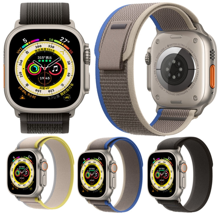 Nylon Watch Band For Apple Watch 46mm / 49mm / 45mm / 44mm (White+Orange) - Watch Bands by PMC TechLife | Online Shopping South Africa | PMC TechLife | Buy Now Pay Later Mobicred
