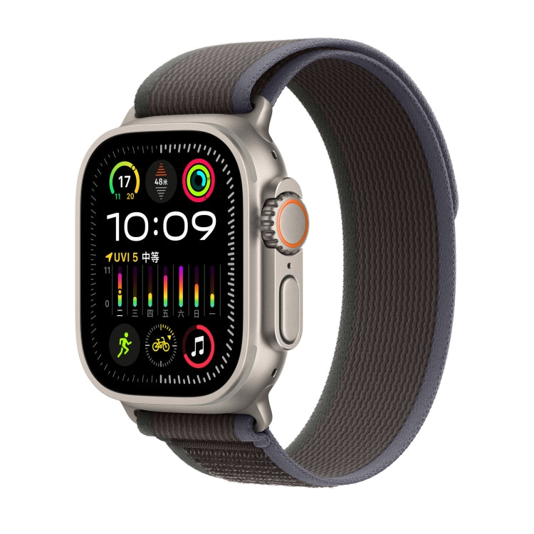 Nylon Watch Band For Apple Watch 42mm / 41mm / 40mm / 38mm (Black Blue) - Watch Bands by PMC TechLife | Online Shopping South Africa | PMC TechLife | Buy Now Pay Later Mobicred