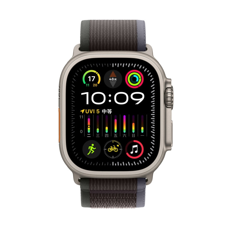 Nylon Watch Band For Apple Watch 42mm / 41mm / 40mm / 38mm (Black Blue) - Watch Bands by PMC TechLife | Online Shopping South Africa | PMC TechLife | Buy Now Pay Later Mobicred