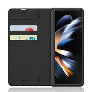 For Samsung Galaxy Z Fold4 GKK Armor Flip Leather Phone Case with Pen Slots(Grey)