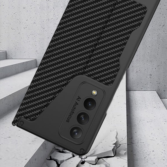 For Samsung Galaxy Z Fold4 GKK Armor Flip Leather Phone Case with Pen Slots(Grey)