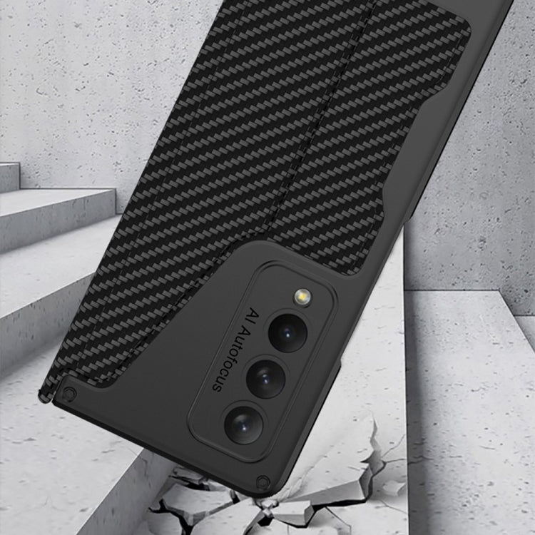 For Samsung Galaxy Z Fold4 GKK Armor Flip Leather Phone Case with Pen Slots(Grey)