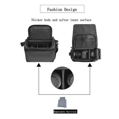 CADeN D73 Camera Sling Bag Water-resistant Shockproof Camera Handbag, Size:28 x 15 x 20cm Black - free shipping - PMC Jewellery - Order now!