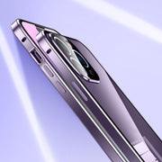 For iPhone 14 Pro Magnetic Double-buckle HD Tempered Glass Phone Case(Black)