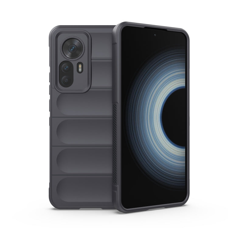 For Xiaomi Redmi K50 Ultra / Xiaomi 12T Magic Shield TPU + Flannel Phone Case(Dark Grey) - free shipping - PMC TechLife - Order now!