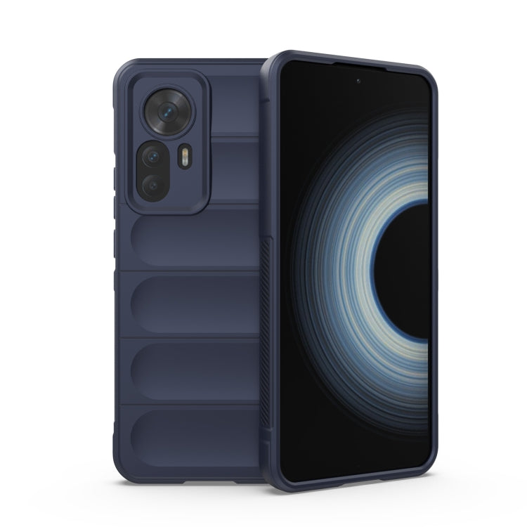 For Xiaomi Redmi K50 Ultra / Xiaomi 12T Magic Shield TPU + Flannel Phone Case(Dark Blue) - free shipping - PMC TechLife - Order now!