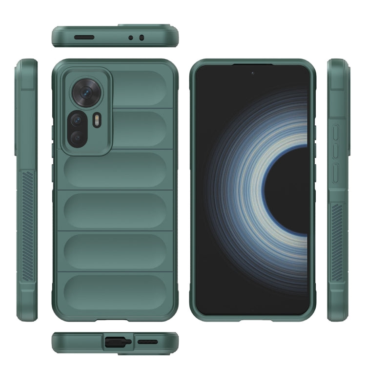 For Xiaomi Redmi K50 Ultra / Xiaomi 12T Magic Shield TPU + Flannel Phone Case(White)