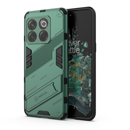 For OnePlus 10T 5G Punk Armor PC + TPU Phone Case with Holder(Green) - free shipping - PMC Jewellery - Order now!