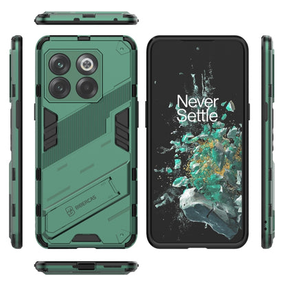 For OnePlus 10T 5G Punk Armor PC + TPU Phone Case with Holder(Green) - free shipping - PMC Jewellery - Order now!