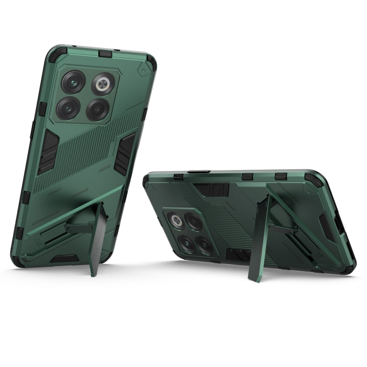 For OnePlus 10T 5G Punk Armor PC + TPU Phone Case with Holder(Green) - free shipping - PMC Jewellery - Order now!