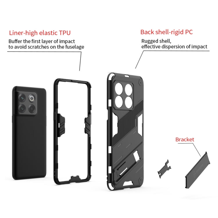 For OnePlus 10T 5G Punk Armor PC + TPU Phone Case with Holder(Green) - free shipping - PMC Jewellery - Order now!