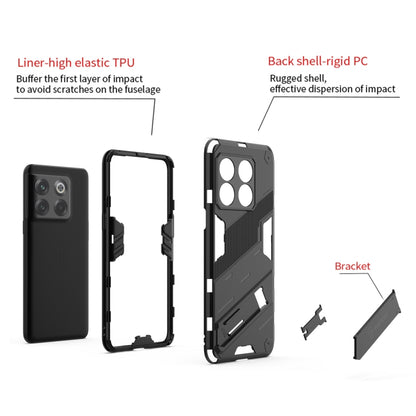 For OnePlus 10T 5G Punk Armor PC + TPU Phone Case with Holder(Green) - free shipping - PMC Jewellery - Order now!