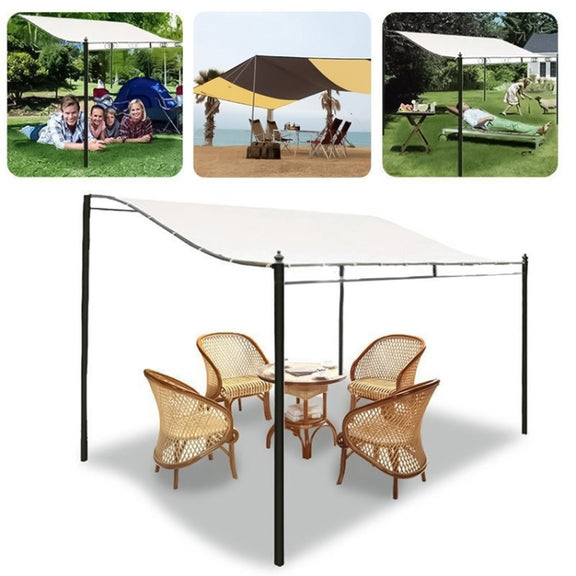 Garden Patio Awning Canopy Water-resistant Shade Cloth, Size:2.5X2.6m(Beige)