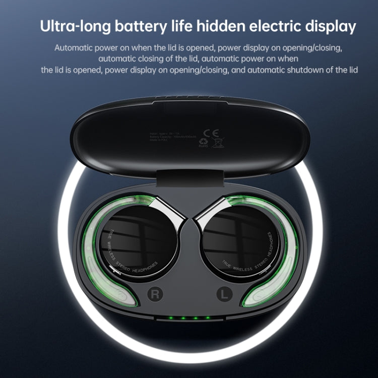 T&G F2 Ear Mount Waterproof Wireless Bluetooth Noise Reduction Earphone, Waterproof Level: IPX5(Black) - Bluetooth Earphone by T&G | Online Shopping South Africa | PMC TechLife | Buy Now Pay Later Mobicred