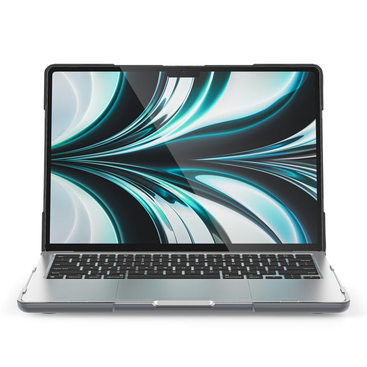 For MacBook Air 13.6 inch A2681 2022 / M3 2024 A3113 / M4 2025 A3240 TPU + PC Two-color Anti-fall Laptop Protective Case(Grey)