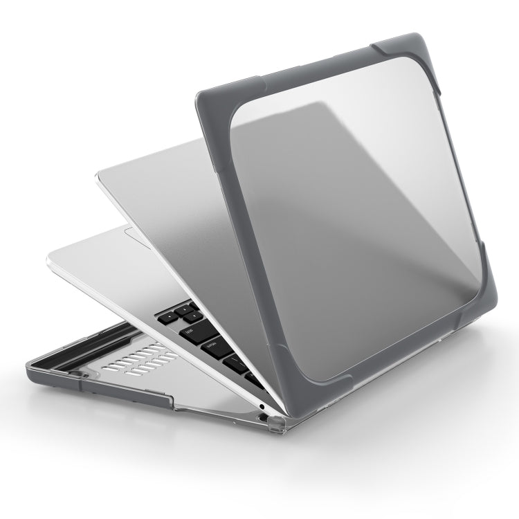 For MacBook Air 13.6 inch A2681 2022 / M3 2024 A3113 / M4 2025 A3240 TPU + PC Two-color Anti-fall Laptop Protective Case(Grey)