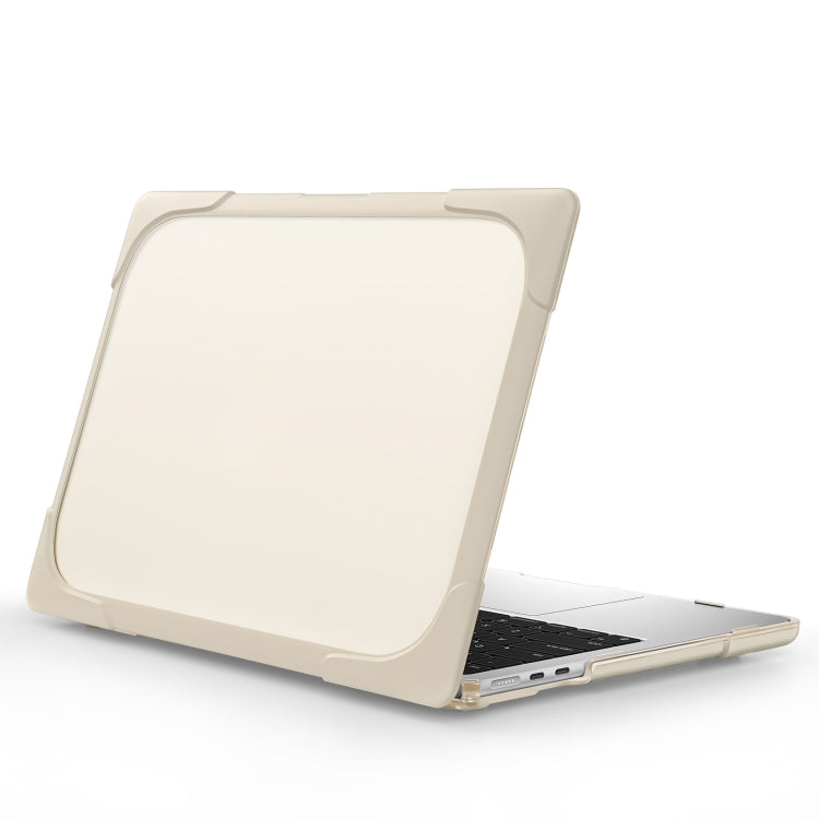 For MacBook Air 13.6 inch A2681 2022 TPU + PC Two-color Anti-fall Laptop Protective Case(Khaki) - MacBook Air Cases by PMC TechLife | Online Shopping South Africa | PMC TechLife