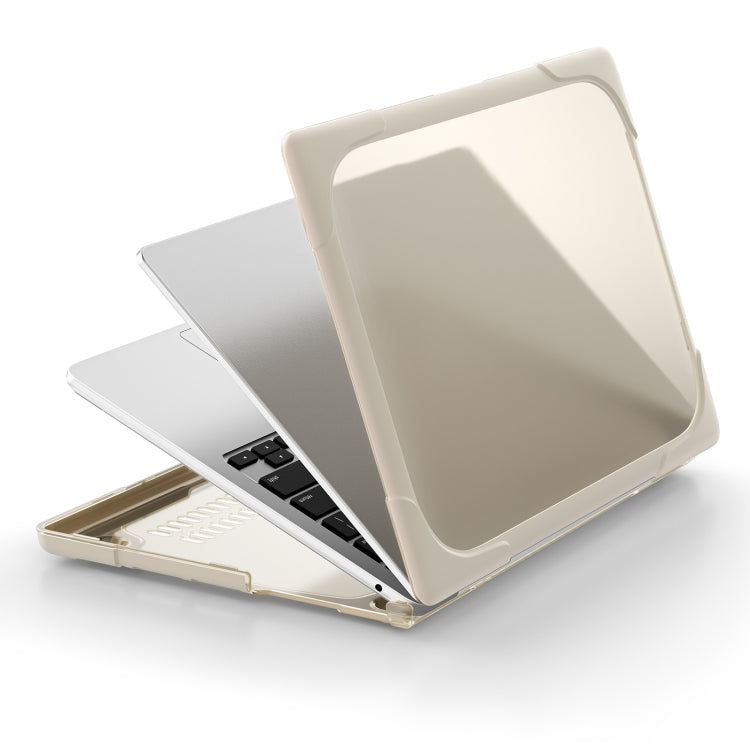 For MacBook Air 13.6 inch A2681 2022 TPU + PC Two-color Anti-fall Laptop Protective Case(Khaki)