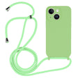 For iPhone 14 Crossbody Lanyard Liquid Silicone Case(Matcha Green) - iPhone 14 Cases by PMC TechLife | Online Shopping South Africa | PMC TechLife