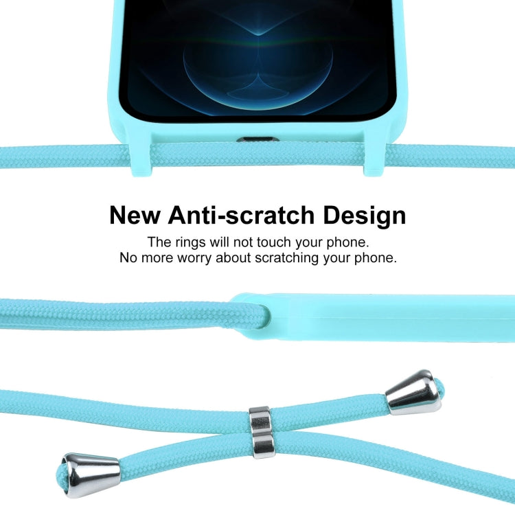 For iPhone 12 Pro Max Crossbody Lanyard Liquid Silicone Case(Ice Blue) - free shipping - PMC TechLife - Order now!