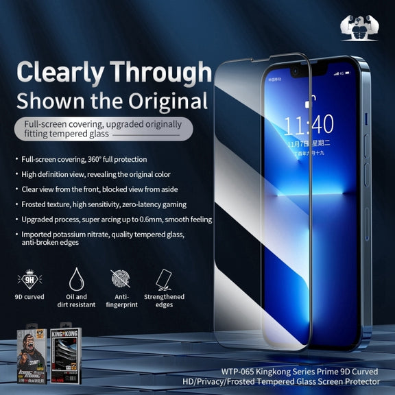For iPhone 13 WEKOME 9D Curved HD Tempered Glass Film