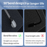 3A USB-C/Type-C to USB-C/Type-C Elbow Fast Charge Data Cable, Length:1.2m(Grey)