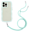 For iPhone 15 Pro Lanyard Candy Color Wave TPU Clear PC Phone Case(Green) - free shipping - PMC TechLife - Order now!