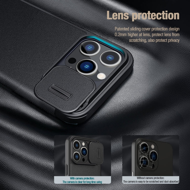 For iPhone 14 Pro NILLKIN QIN Series Pro Leather Phone Case(Black) - free shipping - PMC TechLife - Order now!
