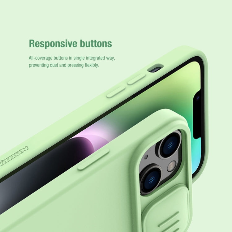 For iPhone 14 NILLKIN CamShield Liquid Silicone Phone Case(Green) - free shipping - PMC TechLife - Order now!