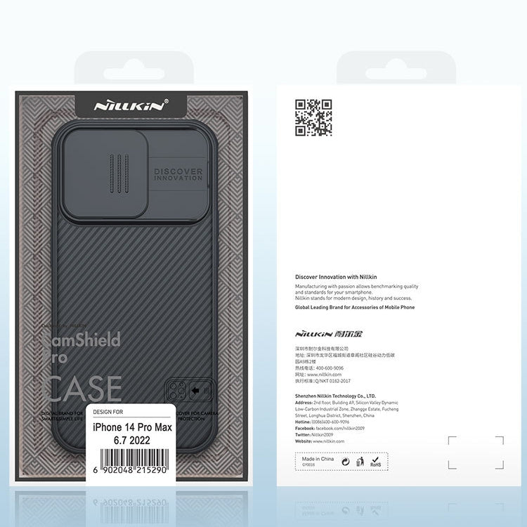 For iPhone 14 Pro Max NILLKIN CamShield Pro Protective Phone Case(Blue)