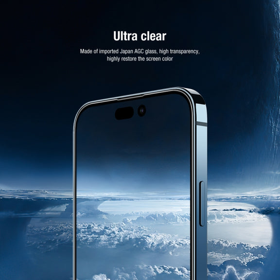 For iPhone 14 Pro NILLKIN 2 in 1 HD Full Screen Tempered Glass Film + Camera Protector Set