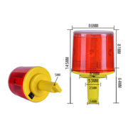 Night Solar Safety Warning Flash Light, Specification:03 Slim Sticks Tied or Inserted(White)