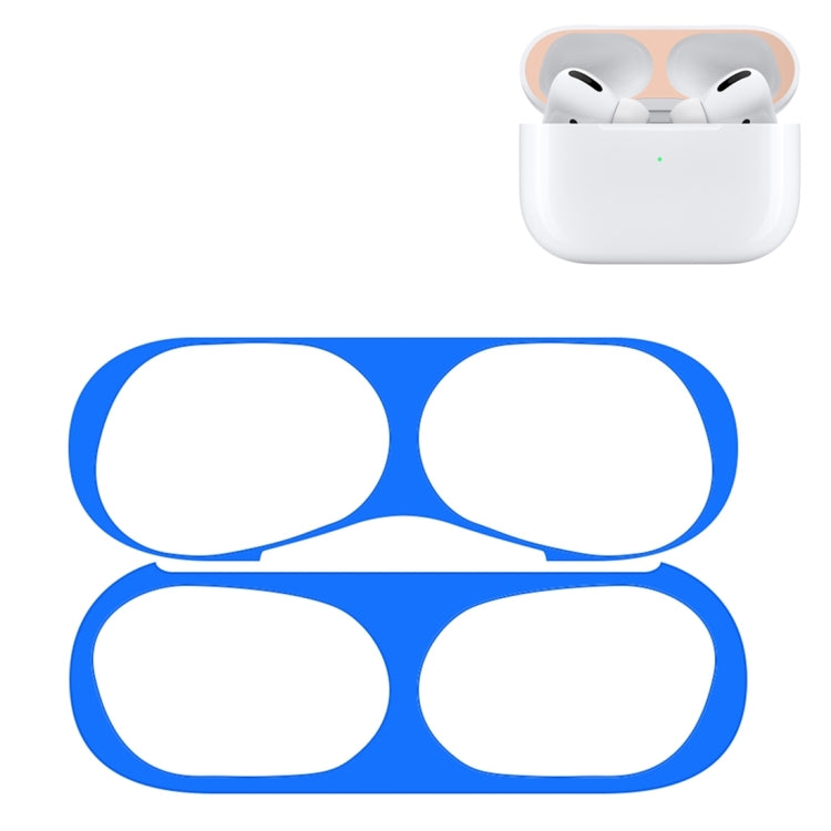 For Apple AirPods Pro 2 Wireless Earphone Protective Case Metal Sticker(Blue) - Protective Sticker by PMC TechLife | Online Shopping South Africa | PMC TechLife