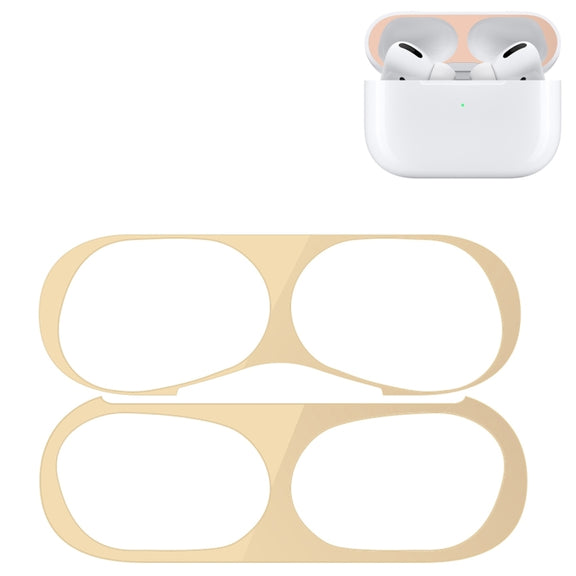 For Apple AirPods Pro 2 Wireless Earphone Protective Case Metal Sticker(Gold)