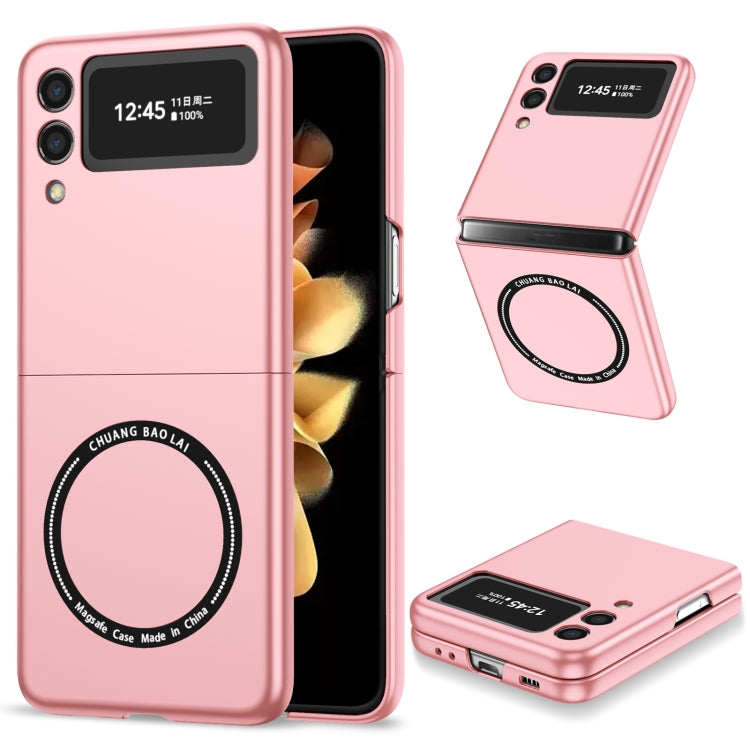 For Samsung Galaxy Z Flip3 5G Magsafe Magnetic Folding PC Phone Case(Pink) - Galaxy Phone Cases by PMC TechLife | Online Shopping South Africa | PMC TechLife | Buy Now Pay Later Mobicred