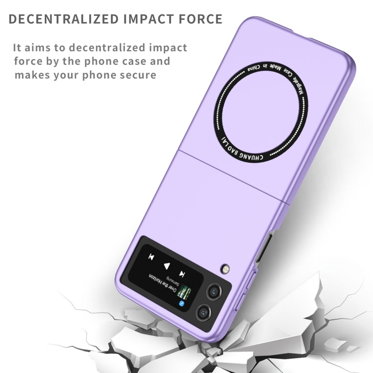 For Samsung Galaxy Z Flip4 Magsafe Magnetic Folding PC Phone Case(Purple) - Galaxy Z Flip4 5G Cases by PMC TechLife | Online Shopping South Africa | PMC TechLife