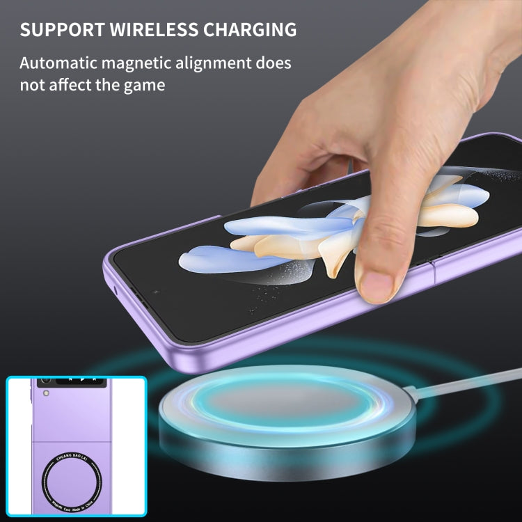 For Samsung Galaxy Z Flip4 Magsafe Magnetic Folding PC Phone Case(Purple) - Galaxy Z Flip4 5G Cases by PMC TechLife | Online Shopping South Africa | PMC TechLife