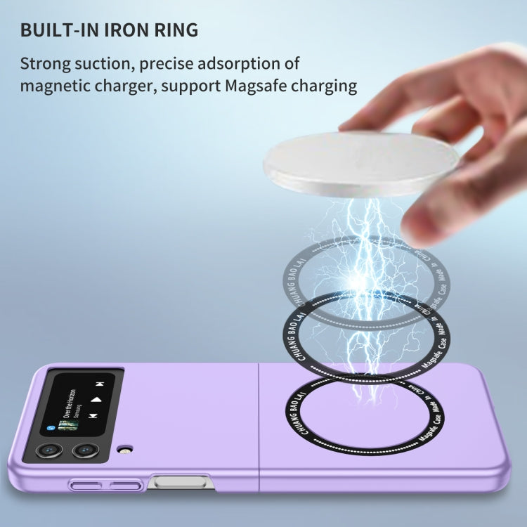 For Samsung Galaxy Z Flip4 Magsafe Magnetic Folding PC Phone Case(Purple) - Galaxy Z Flip4 5G Cases by PMC TechLife | Online Shopping South Africa | PMC TechLife