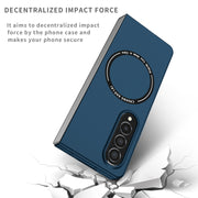 For Samsung Galaxy Z Fold4 Magsafe Magnetic Folding PC Phone Case(Blue)