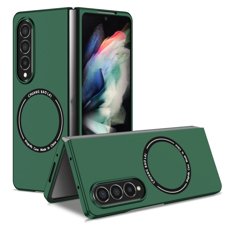 For Samsung Galaxy Z Fold4 Magsafe Magnetic Folding PC Phone Case(Green) - Galaxy Z Fold4 5G Cases by PMC TechLife | Online Shopping South Africa | PMC TechLife