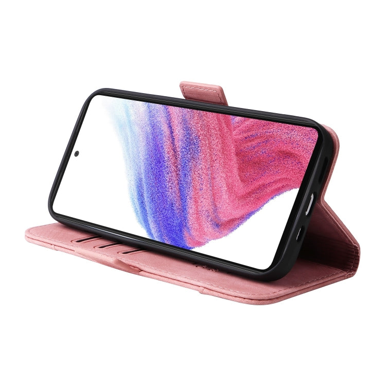 For Samsung Galaxy A53 5G BETOPNICE Dual-side Buckle Leather Phone Case(Pink) - Galaxy Phone Cases by BETOPNICE | Online Shopping South Africa | PMC TechLife | Buy Now Pay Later Mobicred