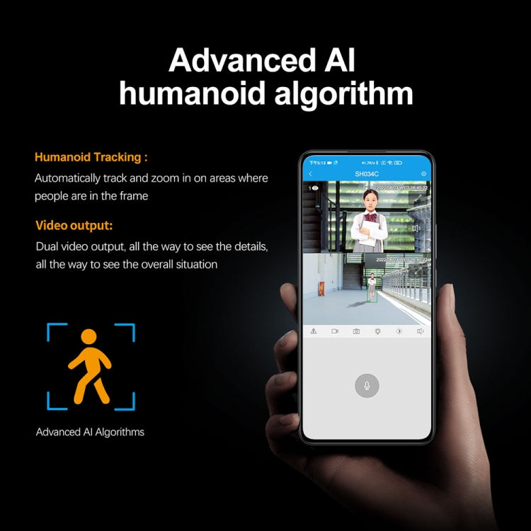 SriHome SH034C 4.0MP AI Humanoid Tracking WiFi Outdoor Surveillance Camera(UK Plug) - free shipping - PMC Jewellery - Order now!