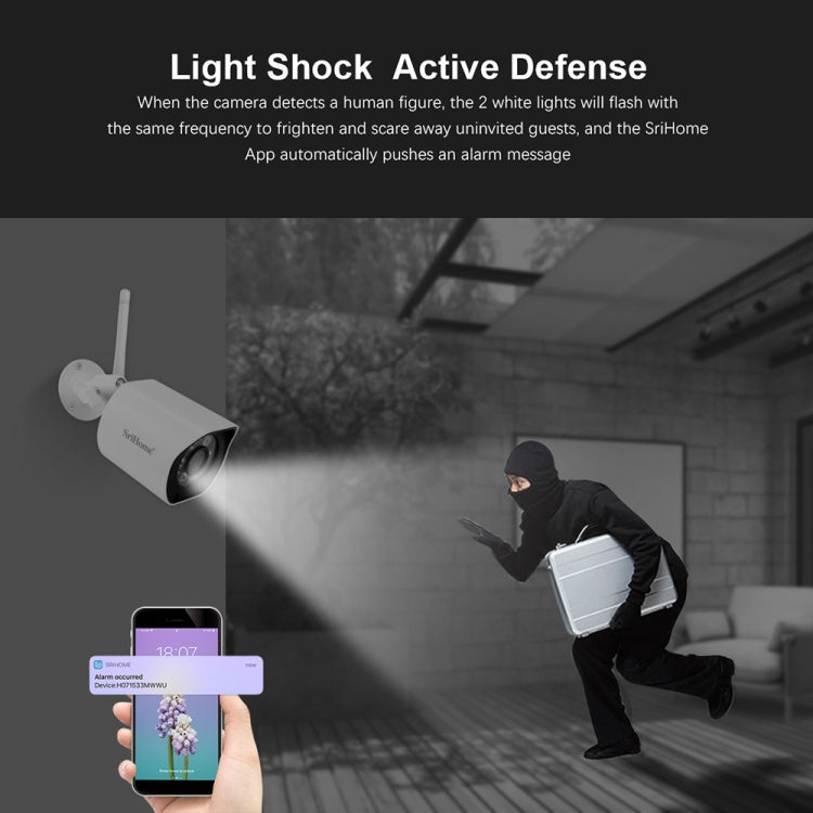 SriHome SH034C 4.0MP AI Humanoid Tracking WiFi Outdoor Surveillance Camera(EU Plug) - free shipping - PMC TechLife - Order now!